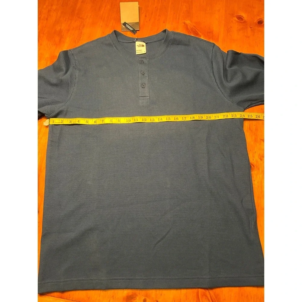 The North Face Mens Waffle Henley Shirt Blue‎ XL Gorpcore Utility 90s Grunge NEW